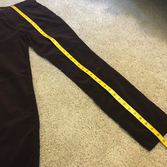 Second Yoga Canadian Made Wine Coloured Slim Fit Corduroy Pants - Picture 12 of 14